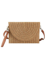 Gold Threads Mixed Color Straw Clutch Crossbodybag | Mixtshop LLC