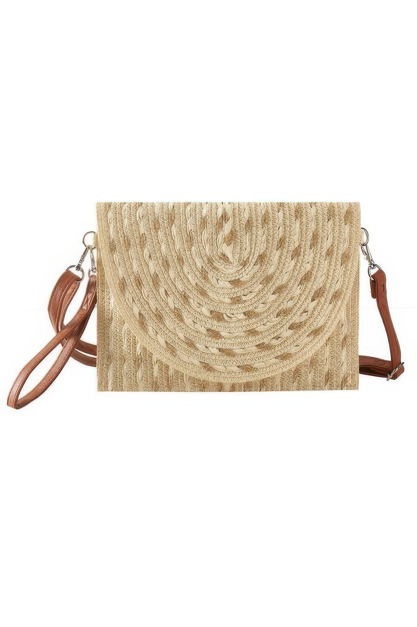 Gold Threads Mixed Color Straw Clutch Crossbodybag | Mixtshop LLC