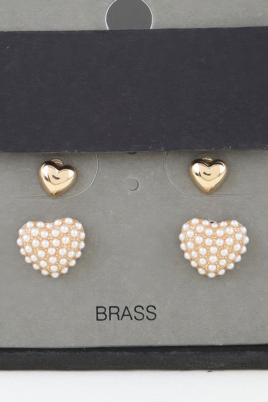 Twin Hearts Stud Earrings | Mixtshop LLC