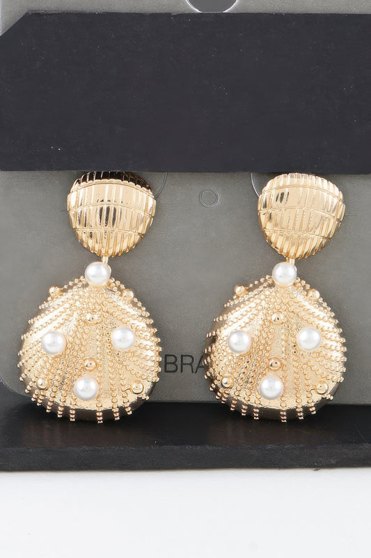 Pearled Seashell Drop Earrings | Mixtshop LLC