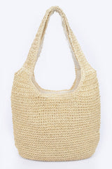 Faux Straw Hobo Bag | Mixtshop LLC