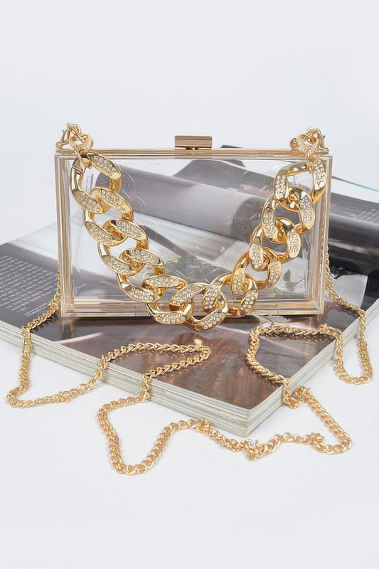 Transparent Hard Case W/stoned Chain | Mixtshop LLC