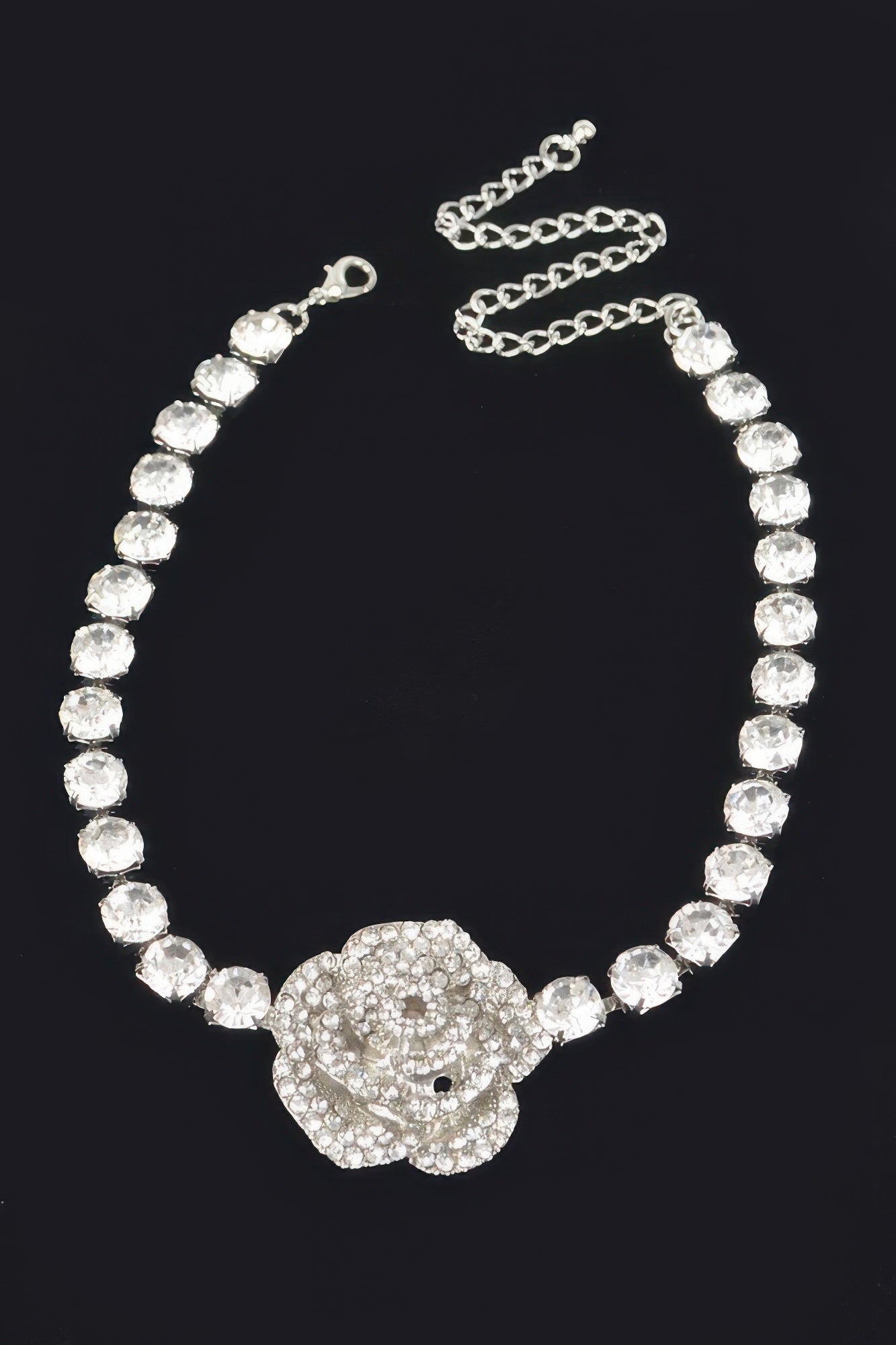 Rhinestone Flower Choker | Mixtshop LLC