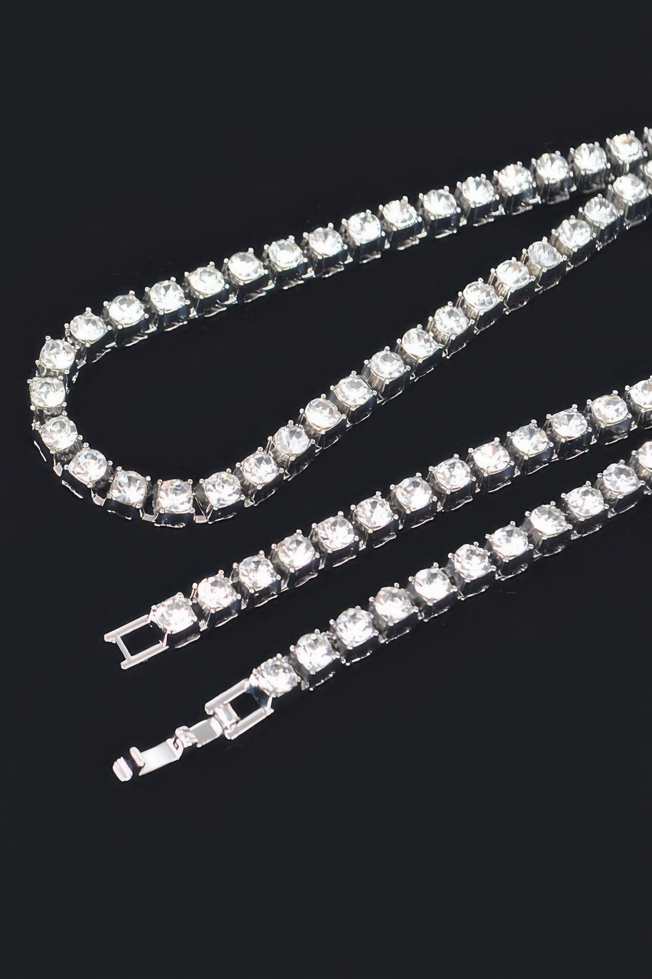 Rhinestone Chain Layered Necklace Chain | Mixtshop LLC