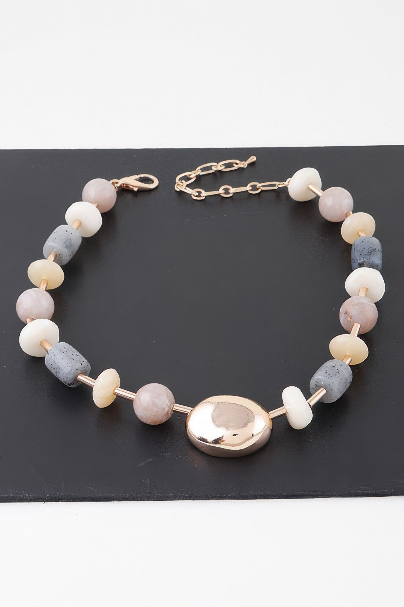 Multi Modern Stone Necklace | Mixtshop LLC