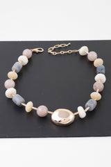 Multi Modern Stone Necklace | Mixtshop LLC