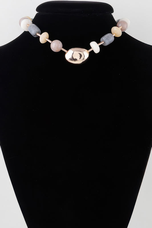Multi Modern Stone Necklace | Mixtshop LLC