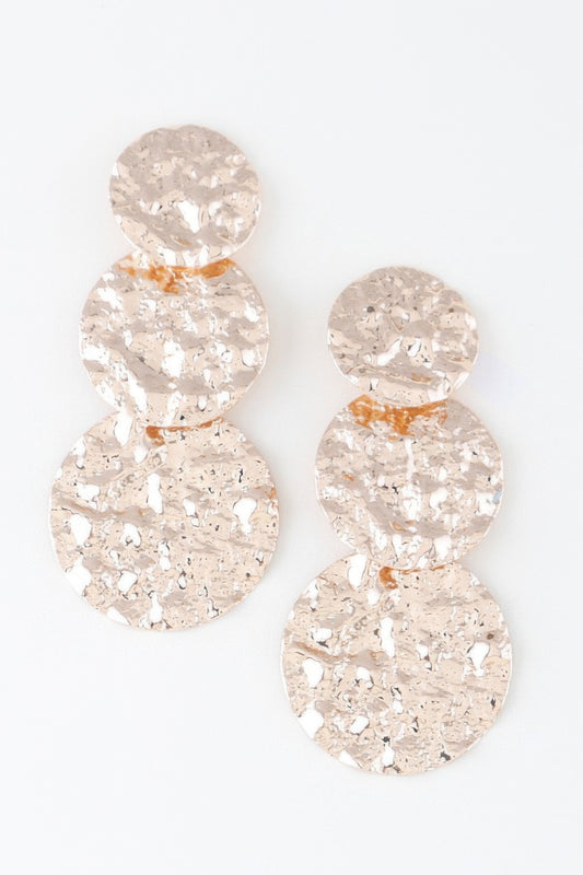 Triple Hammered Disc Earrings | Mixtshop LLC