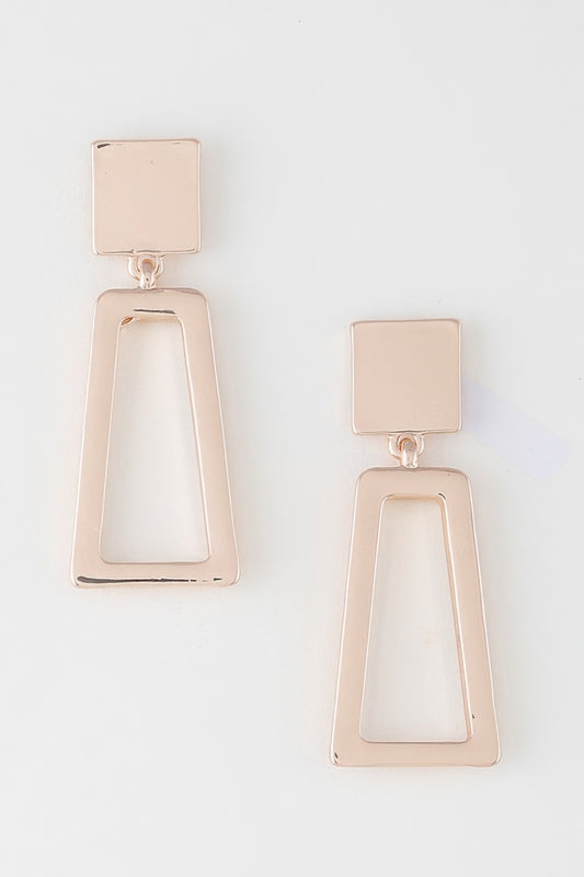 Modern Geometric Frame Drop Earrings | Mixtshop LLC