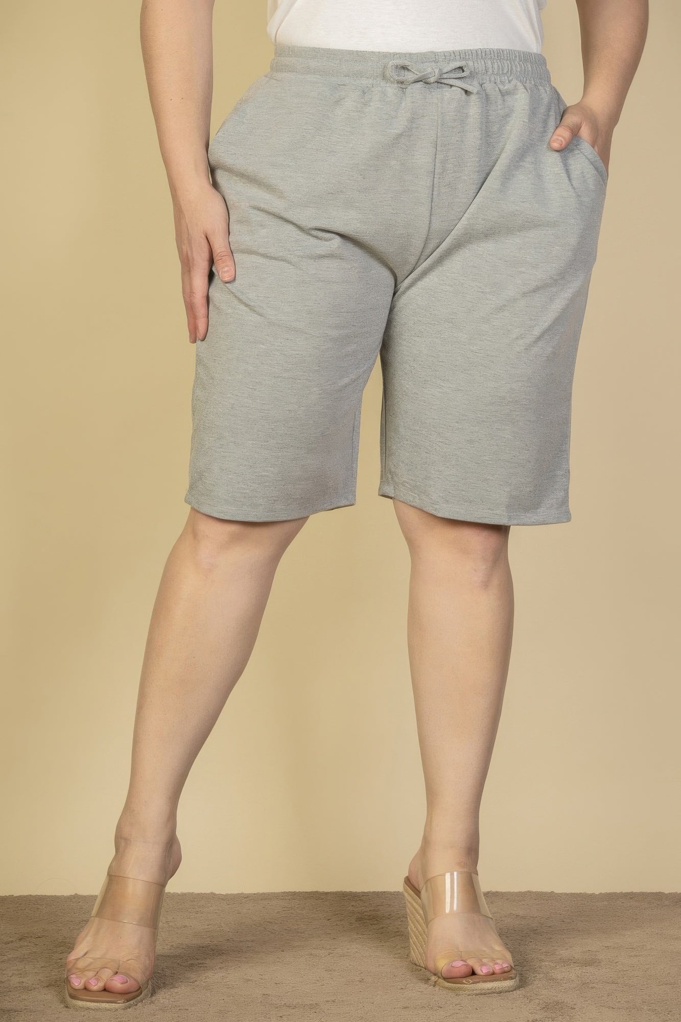 Plus Size French Terry Bermuda Shorts | Mixtshop LLC