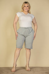 Plus Size French Terry Bermuda Shorts | Mixtshop LLC