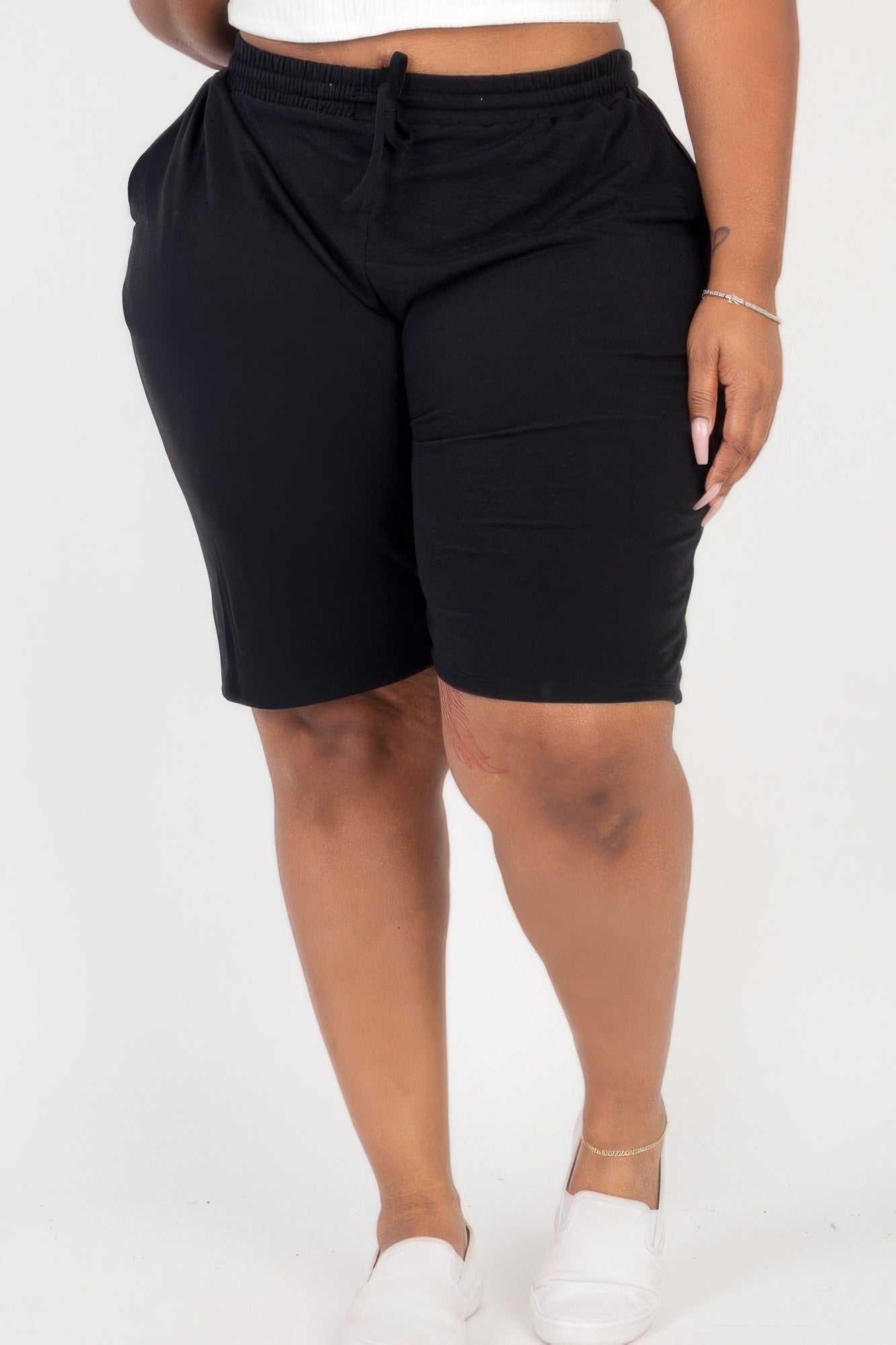 Plus Size French Terry Bermuda Shorts | Mixtshop LLC