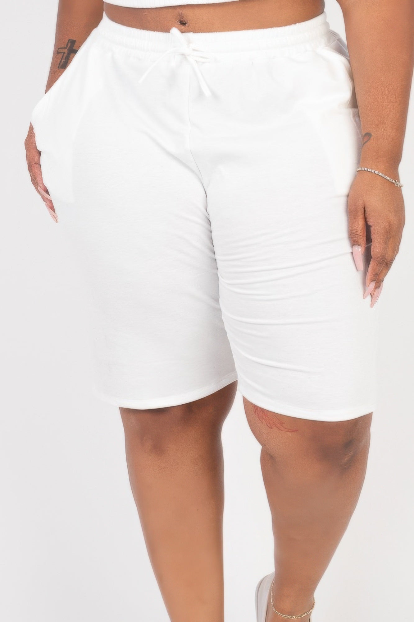 Plus Size French Terry Bermuda Shorts | Mixtshop LLC