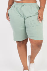 Plus Size French Terry Bermuda Shorts | Mixtshop LLC