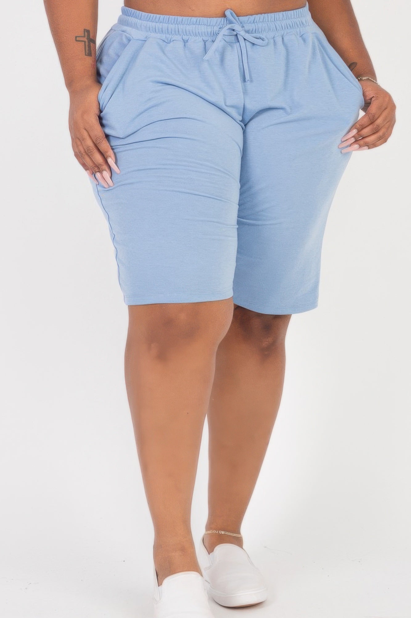 Plus Size French Terry Bermuda Shorts | Mixtshop LLC