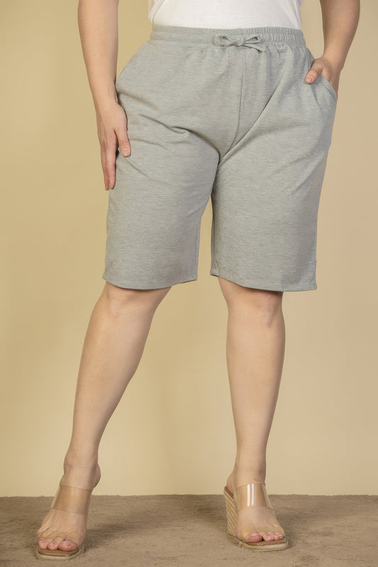 Plus Size French Terry Bermuda Shorts | Mixtshop LLC