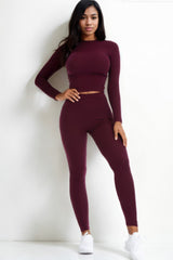 Ribbed Mock Neck Long Sleeve Top & Leggings Set | Mixtshop LLC