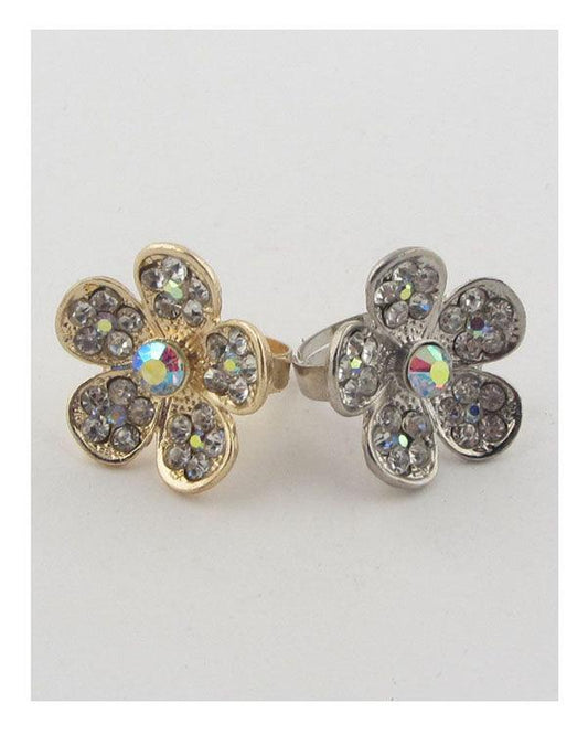 Flower rhinestone adjustable ring | Mixtshop LLC