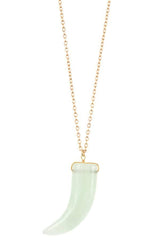 Elongated single horn pendant necklace | Mixtshop LLC