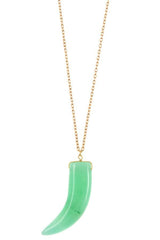 Elongated single horn pendant necklace | Mixtshop LLC