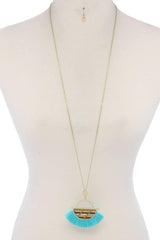 Half Circle Tassel Pendant Necklace | Mixtshop LLC