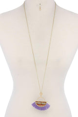 Half Circle Tassel Pendant Necklace | Mixtshop LLC