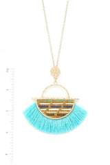 Half Circle Tassel Pendant Necklace | Mixtshop LLC