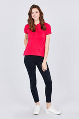 Classic Jersey Spandex Polo Top | Mixtshop LLC