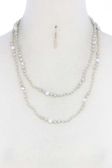 Beaded Fashion Long Necklace And Earring Set | Mixtshop LLC