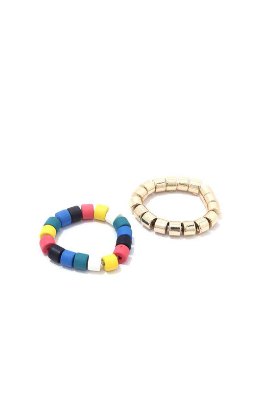 Multi Color Stretch Ring Set | Mixtshop LLC