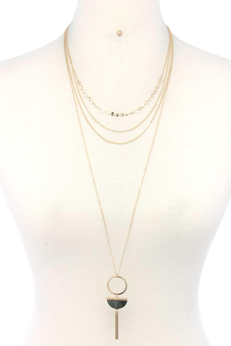 Metal Layered Necklace | Mixtshop LLC