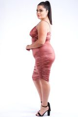 Ruched Pu Dress | Mixtshop LLC