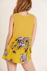 Sleeveless Waffle Knit Round Neck Tank Top | Mixtshop LLC