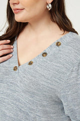 Knit V-neck Top | Mixtshop LLC