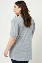 Knit V-neck Top | Mixtshop LLC