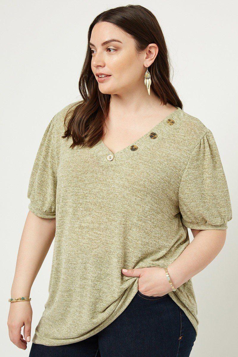 Knit V-neck Top | Mixtshop LLC