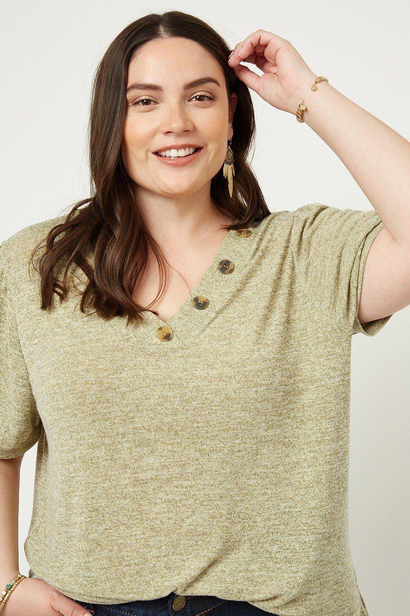 Knit V-neck Top | Mixtshop LLC