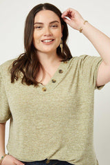 Knit V-neck Top | Mixtshop LLC