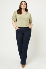 Knit V-neck Top | Mixtshop LLC