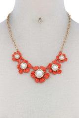 Floral Pearl Bead Necklace | Mixtshop LLC