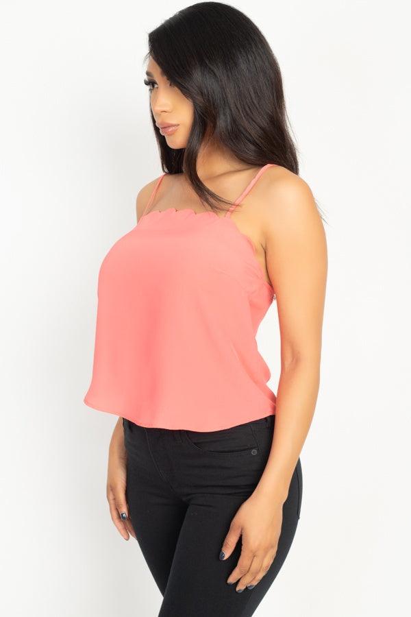 Scallop Opening Cami Top | Mixtshop LLC