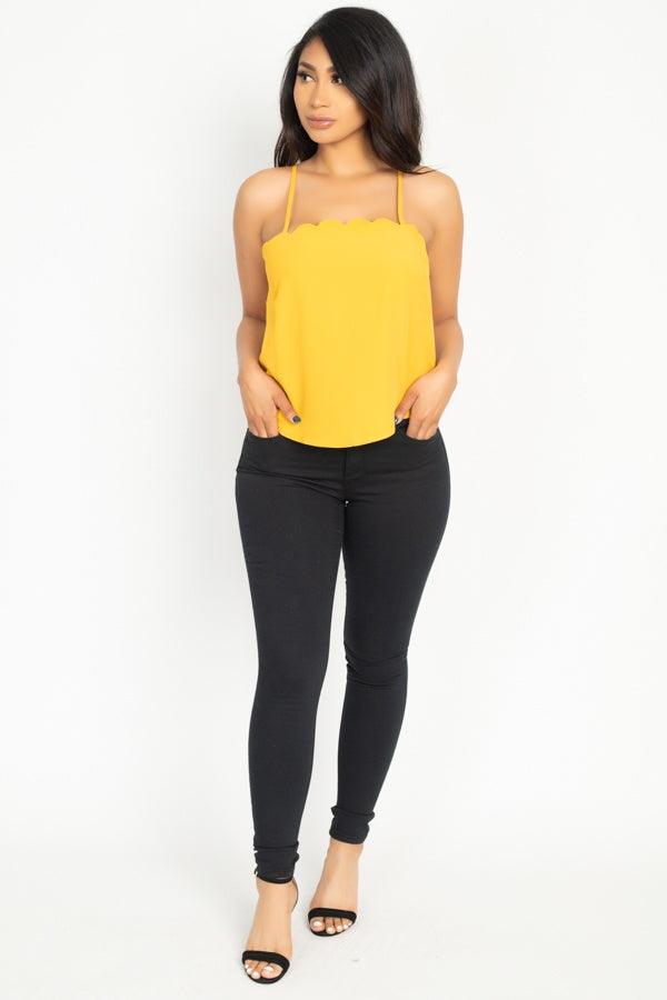 Scallop Opening Cami Top | Mixtshop LLC