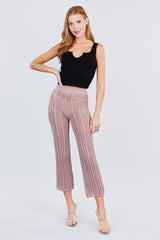 Flare Long Fishnet Sweater Pants | Mixtshop LLC