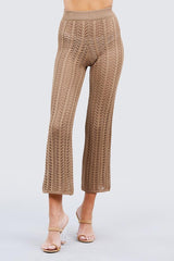 Flare Long Fishnet Sweater Pants | Mixtshop LLC