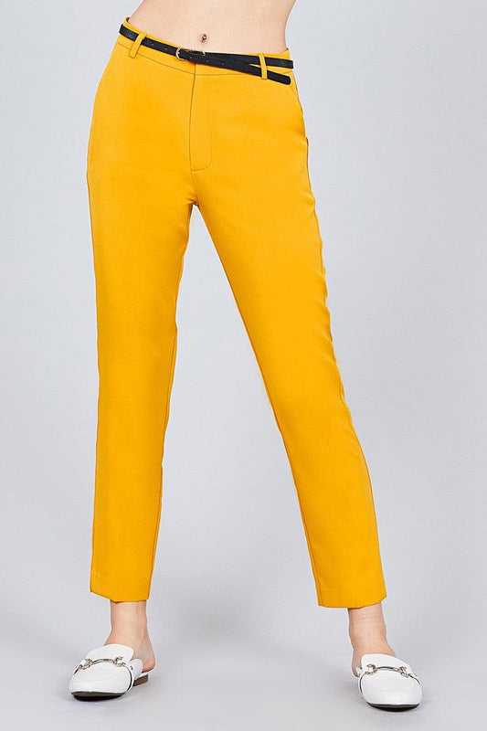 Classic Woven Pants W/belt | Mixtshop LLC