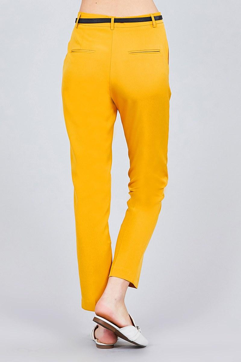 Classic Woven Pants W/belt | Mixtshop LLC