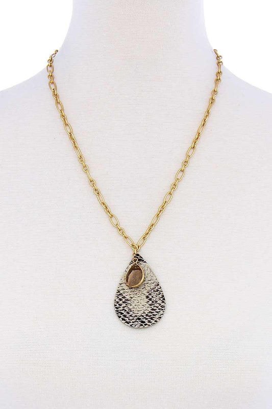 Stylish Tear Drop Shape Chain Necklace | Mixtshop LLC
