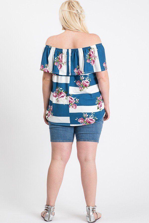 Off Shoulder Ruffled Front Tie Top | Mixtshop LLC