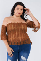 Off The Shoulder Plus Size Top | Mixtshop LLC