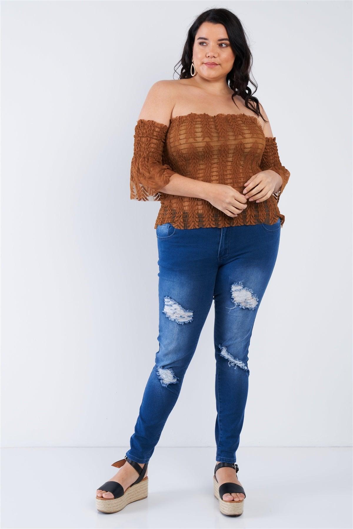 Off The Shoulder Plus Size Top | Mixtshop LLC